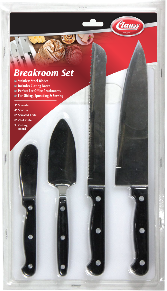 5-Piece Stainless Steel Breakroom Knives Set