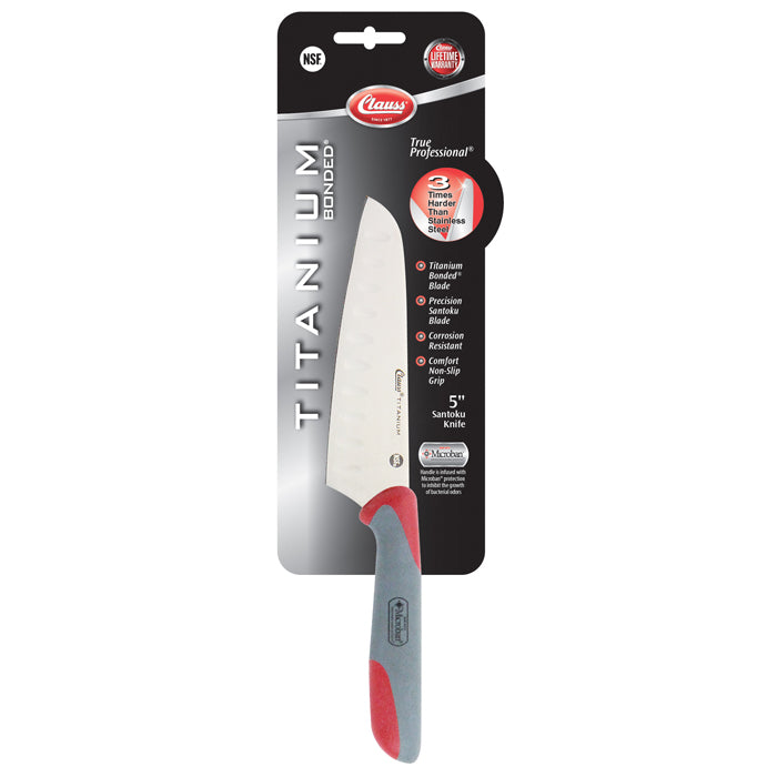 5'' Titanium Bonded® Kitchen Santoku Knife with Antimicrobial Protection
