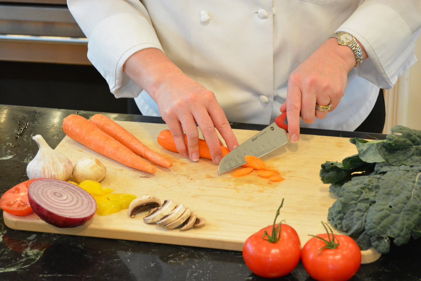 5'' Titanium Bonded® Kitchen Santoku Knife with Antimicrobial Protection