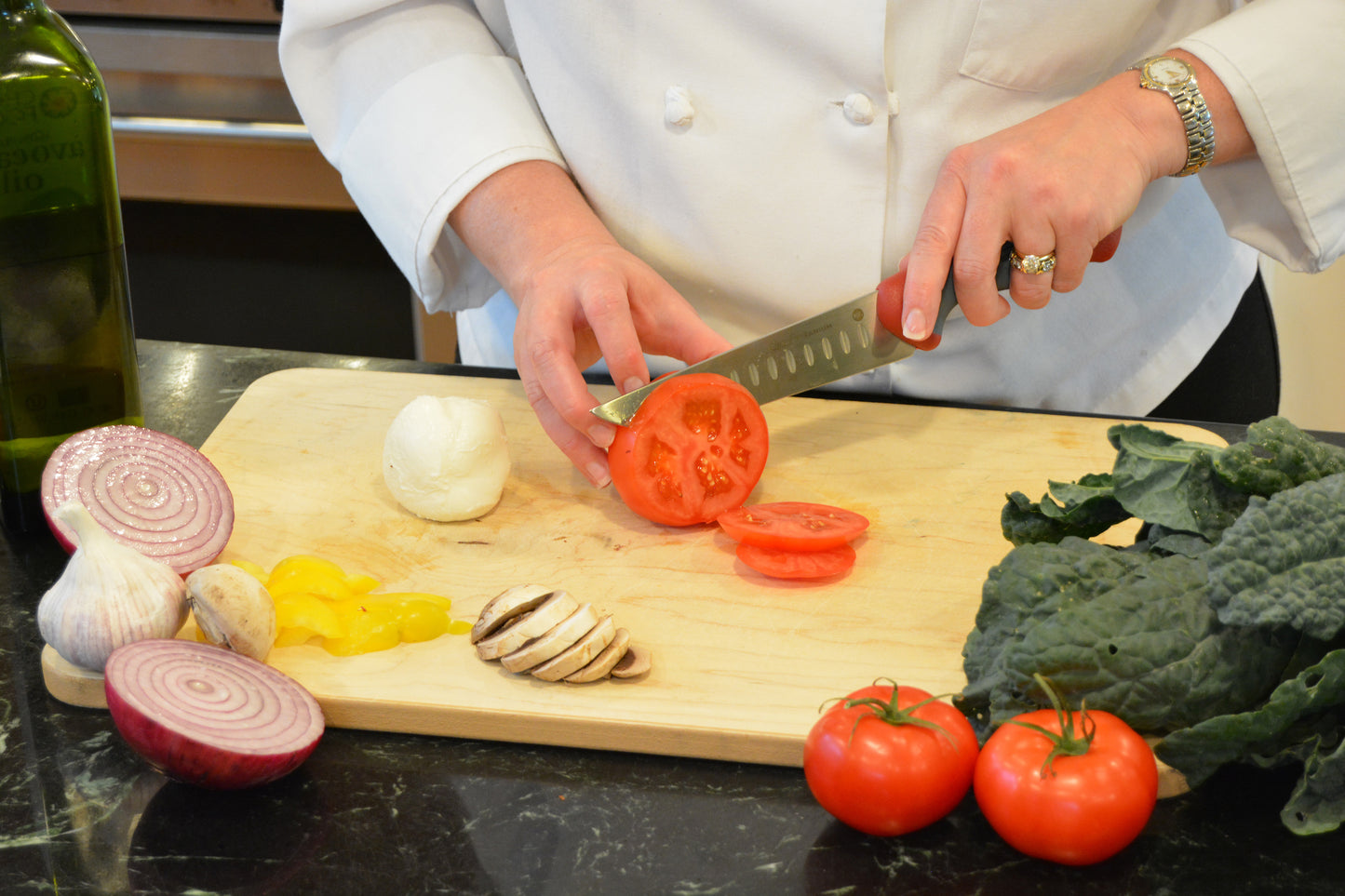 6'' Titanium Bonded® Kitchen Chef? Santoku Blade Knife with Antimicrobial Protection