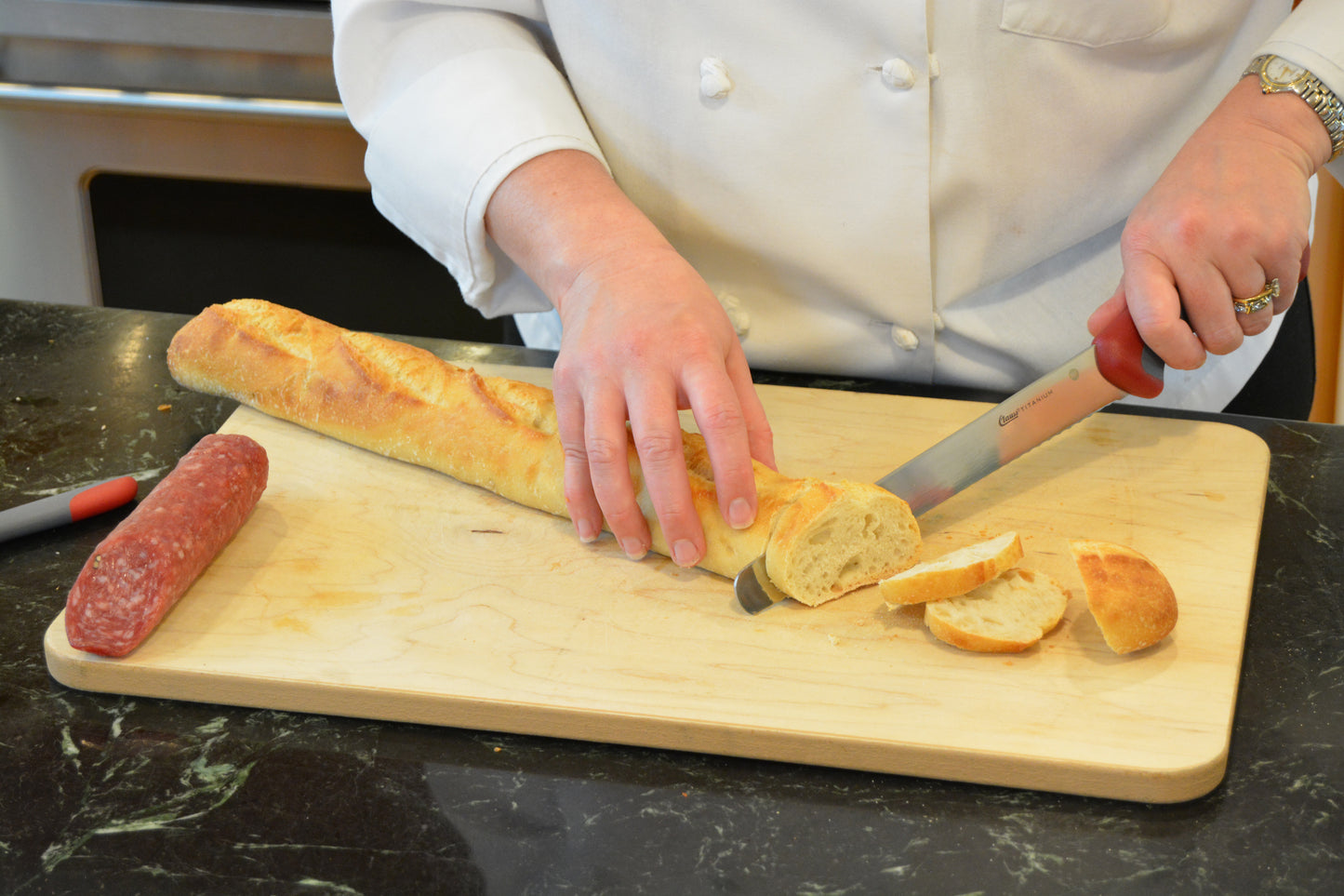9'' Titanium Bonded® Kitchen Serrated Bread Knife with Antimicrobial Protection