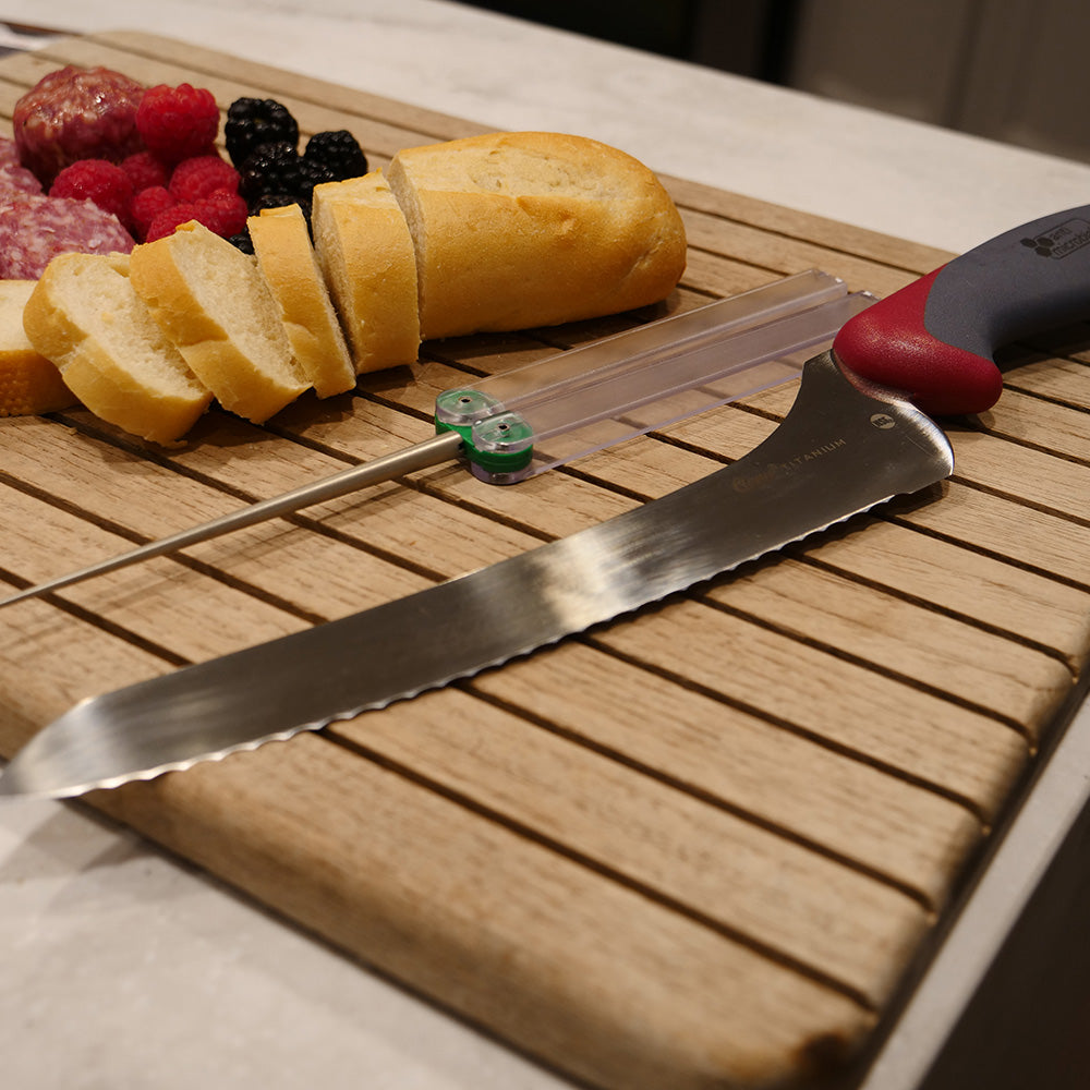 9'' Titanium Bonded® Kitchen Offset Serrated Knife with Antimicrobial Protection